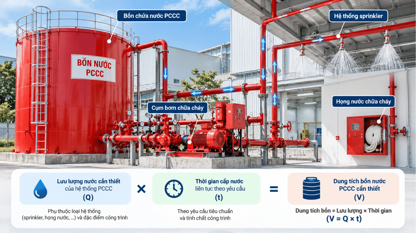 Cách xác định dung tích bồn theo nhu cầu thực tế